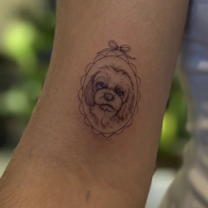 Pet Portrait Memorial Tattoo
