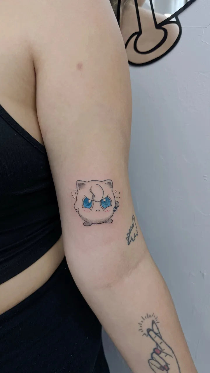 Jigglypuff Color Cartoon Tattoo