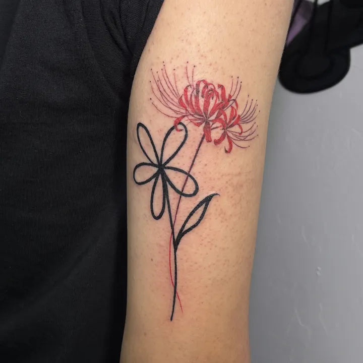 Minimalist Red Spider Lily